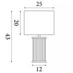 Swizzle Table Lamp In Gold Finish With White Shade 55623CP