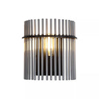 Swizzle Wall Light In Matt Black Finsih With Smoked Rods 55625SM