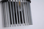 Swizzle Wall Light In Matt Black Finsih With Smoked Rods 55625SM