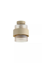 Royal Ceiling Pendant or Semi Flush Light In Sand Finish With Amber Glass Shade 82431-1SA