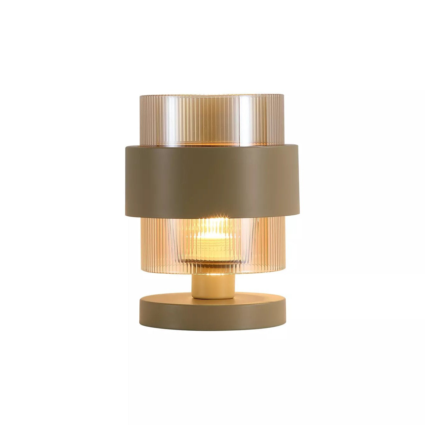 Royal Table Lamp In Sand Finish With Amber Glass Shade 82437-1SA