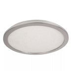 Bathroom Flush Ceiling Light In Chrome Finish With Sanded Glass 300mm