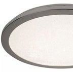 Bathroom Flush Ceiling Light In Chrome Finish With Sanded Glass 300mm