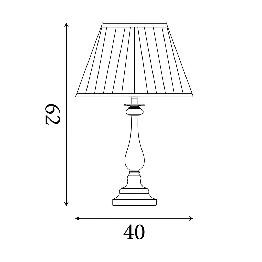 Classic Flemish Table Lamp In Antique Brass Finish With Grey Pleated Shade