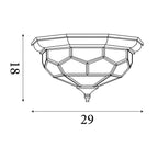 Pisa 1243-12 Antique brass Flush ceiling light