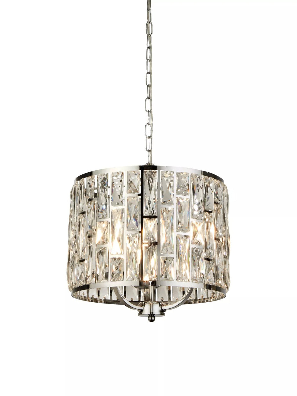 Bijou 3 Light Ceiling Pendant Light In Chrome Finish With Crystal Glass 6583-3CC