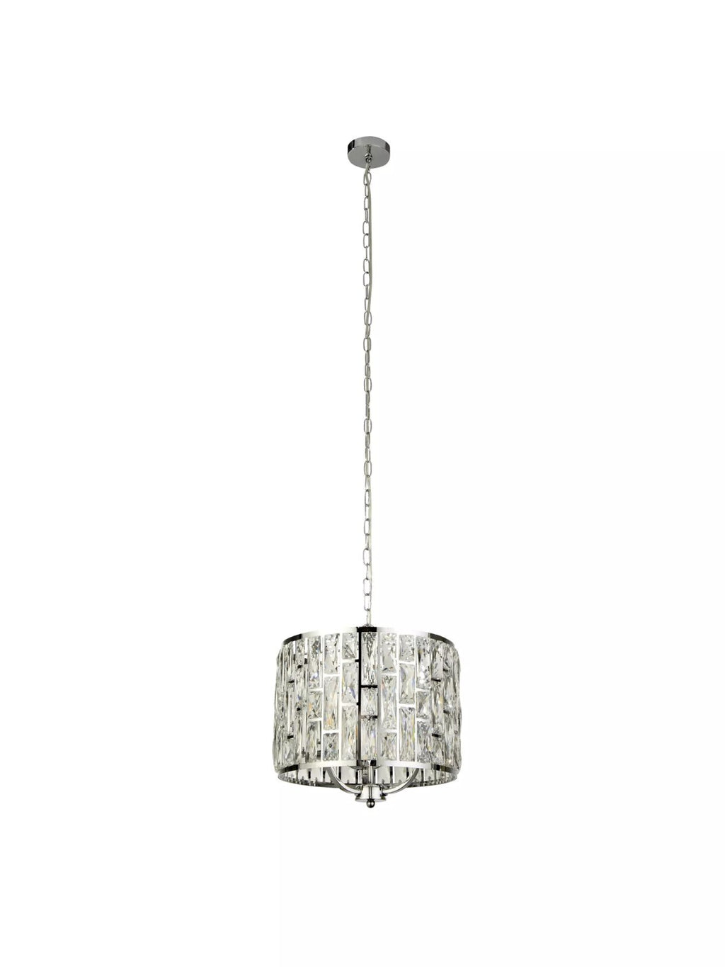 Bijou 3 Light Ceiling Pendant Light In Chrome Finish With Crystal Glass 6583-3CC
