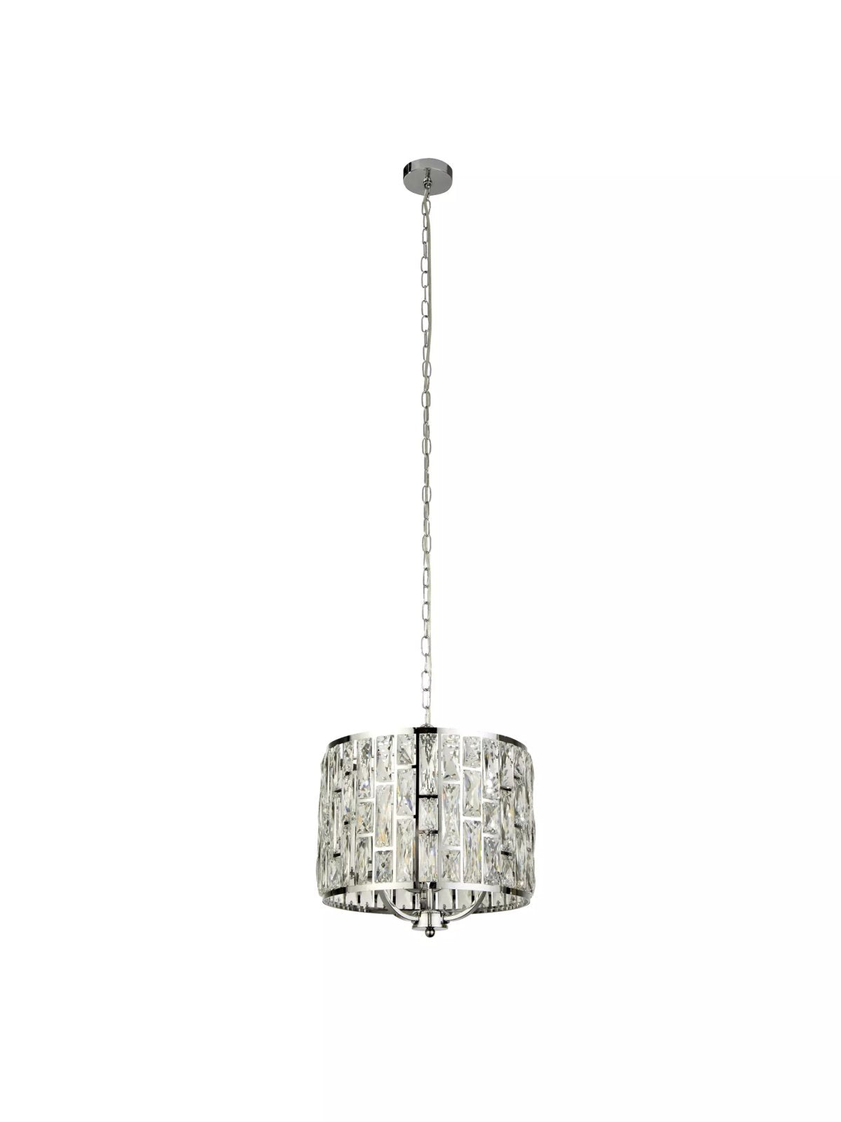 Bijou 3 Light Ceiling Pendant Light In Chrome Finish With Crystal Glass 6583-3CC