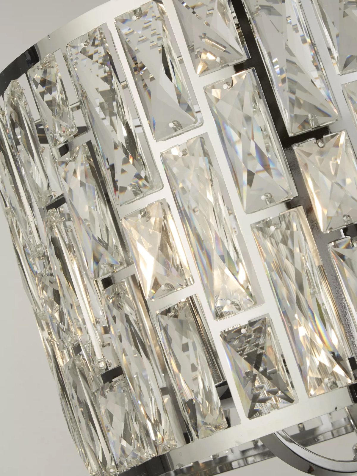 Bijou 3 Light Ceiling Pendant Light In Chrome Finish With Crystal Glass 6583-3CC