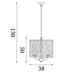 Bijou 3 Light Ceiling Pendant Light In Chrome Finish With Crystal Glass 6583-3CC