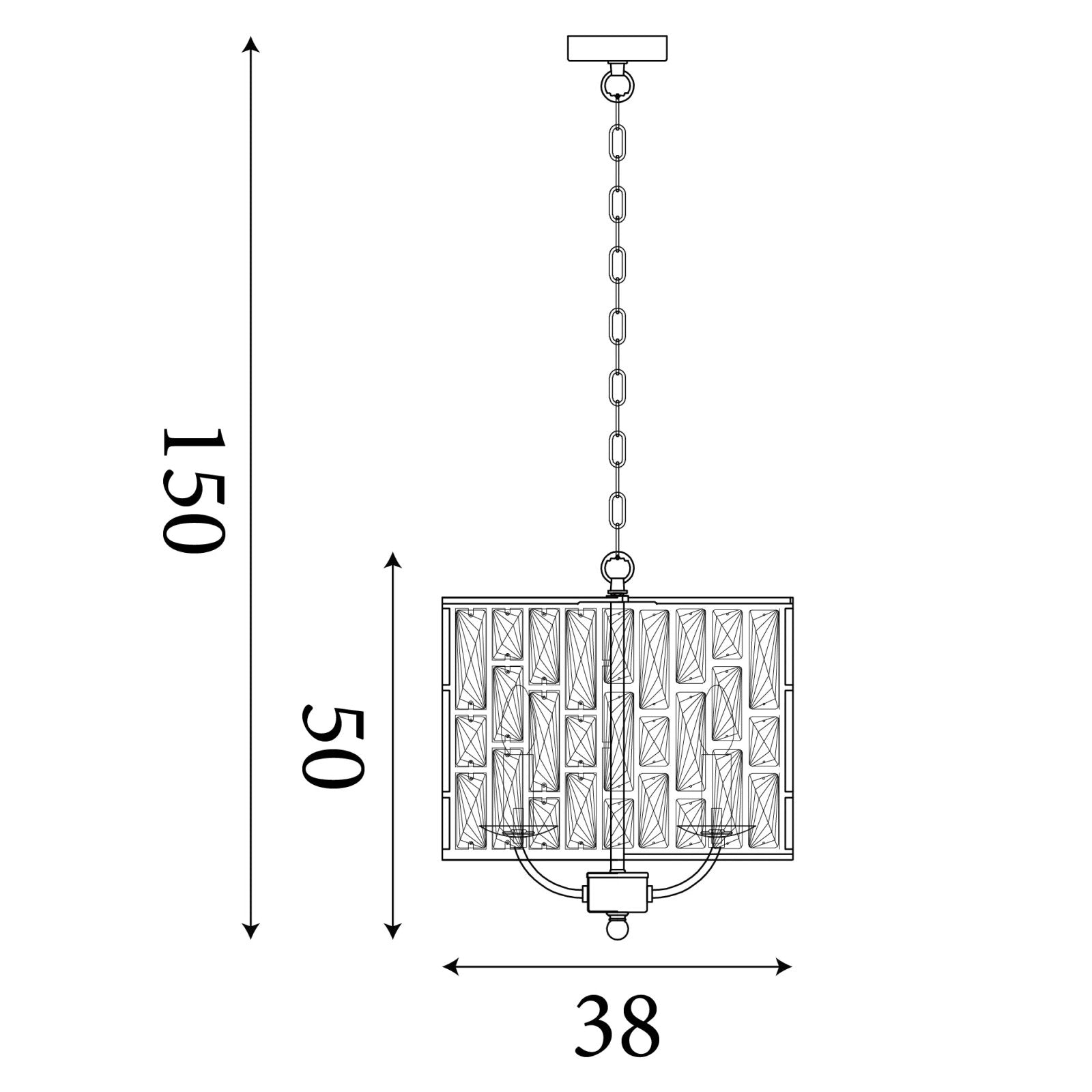 Bijou 3 Light Ceiling Pendant Light In Chrome Finish With Crystal Glass 6583-3CC