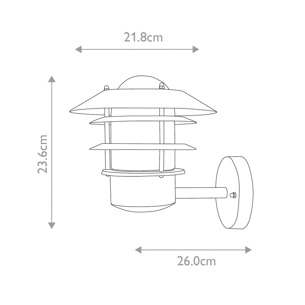 Helsingor Outdoor Wall Lantern In Black Finish HELSINGOR BK