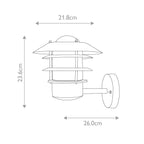 Helsingor Outdoor Wall Lantern In Black Finish HELSINGOR BK
