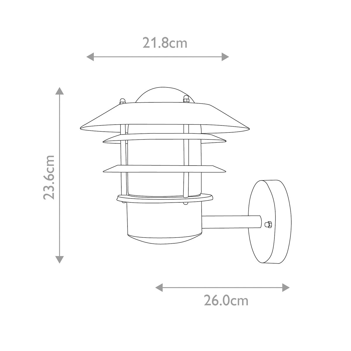 Helsingor Outdoor Wall Lantern In Black Finish HELSINGOR BK