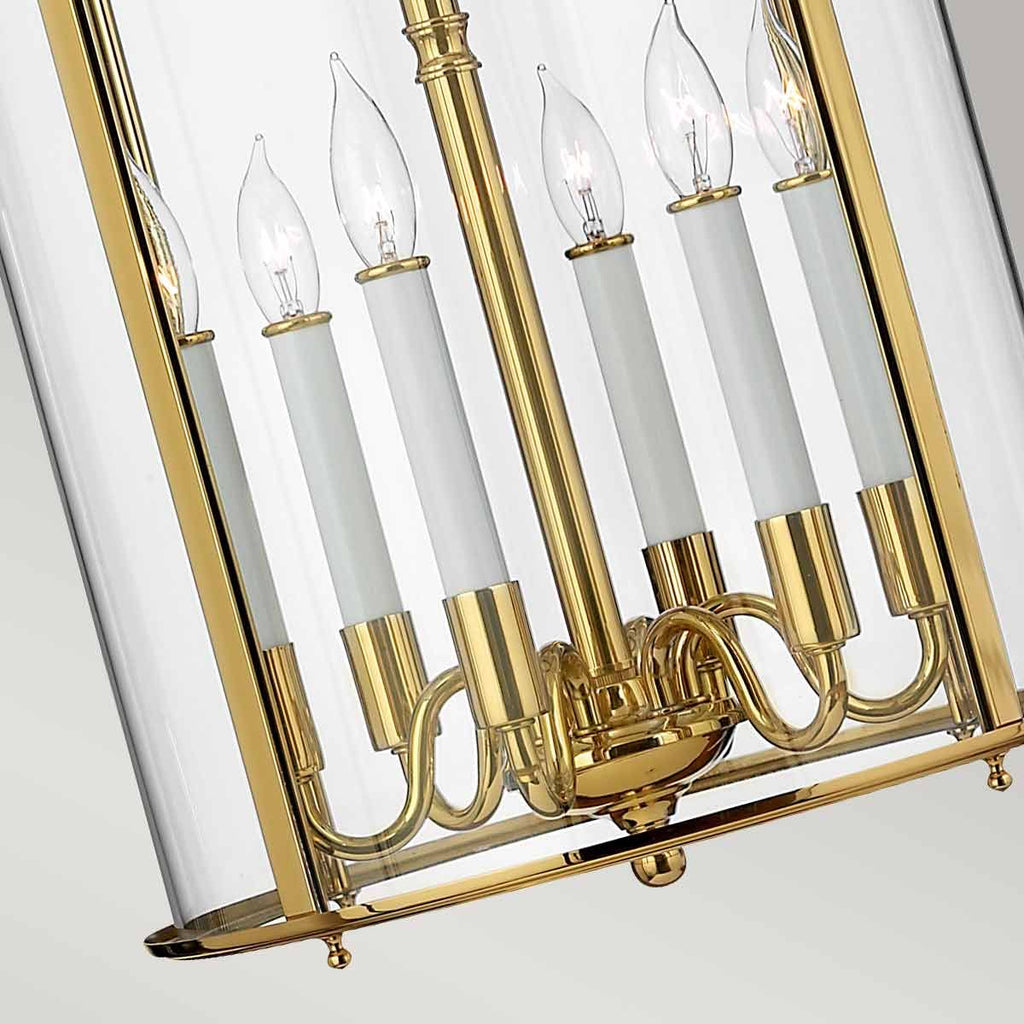 Gentry Large Ceiling Pendant Light in Polished Brass Finish HK-GENTRY-P-L-PB