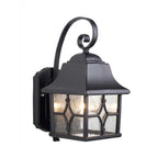 Exterior Kent wall lantern in black, IP43