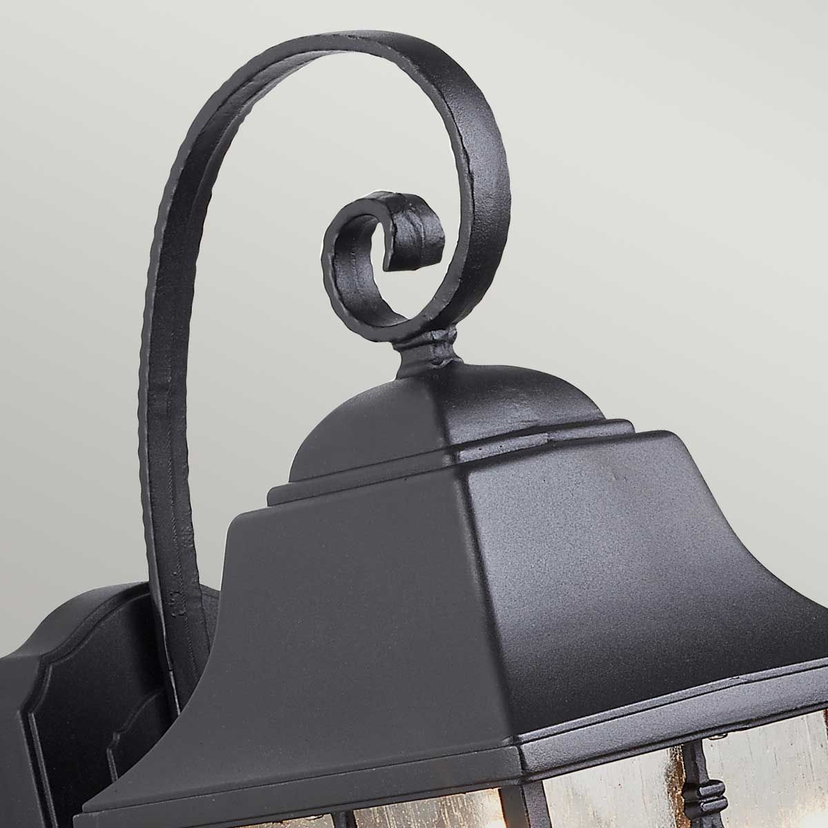 Exterior Kent wall lantern in black, IP43