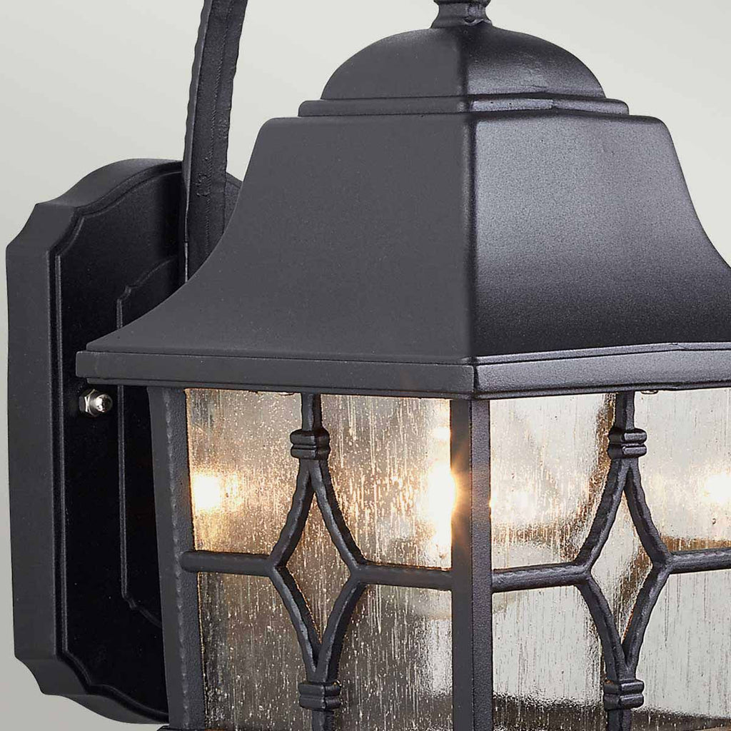 Exterior Kent wall lantern in black, IP43