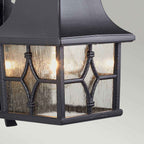 Exterior Kent wall lantern in black, IP43