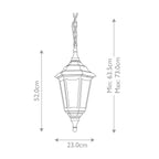 Kinsale Hanging Exterior  Lantern IP44
