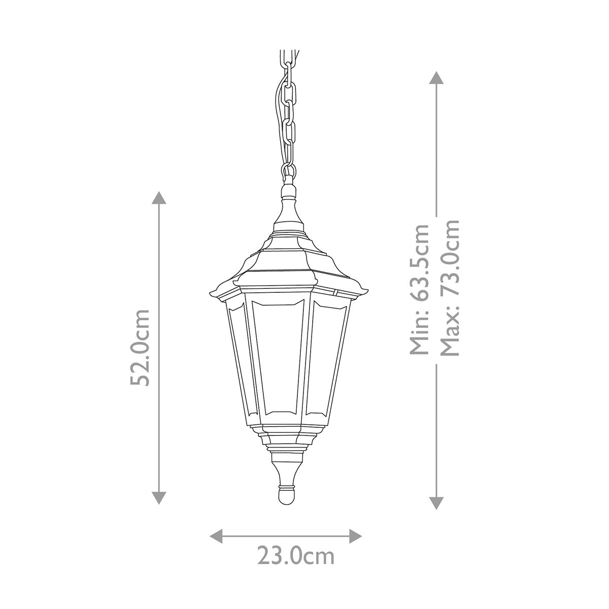 Kinsale Hanging Exterior  Lantern IP44