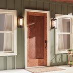 South Hope Outdoor Medium Wall Lantern In Rubbed Bronze Finish IP44 KL/SOUTH HOPE/M