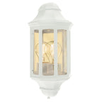 Mini Malaga Flush Wall Lantern In White Finish IP54