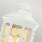Mini Malaga Flush Wall Lantern In White Finish IP54