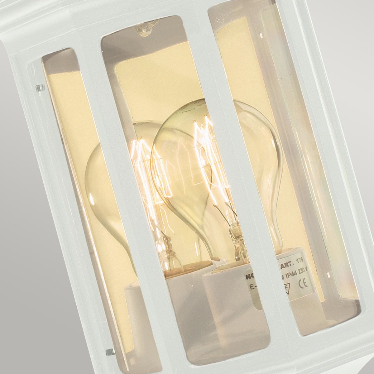 Mini Malaga Flush Wall Lantern In White Finish IP54