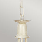 Minster 3 Light Ceiling Chandelier In Ivory And Gold Finish MN3-IV-GOLD
