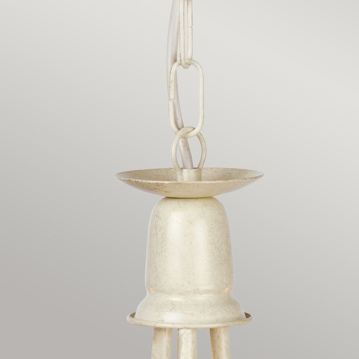 Minster 3 Light Ceiling Chandelier In Ivory And Gold Finish MN3-IV-GOLD