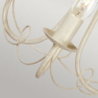 Minster 3 Light Ceiling Chandelier In Ivory And Gold Finish MN3-IV-GOLD
