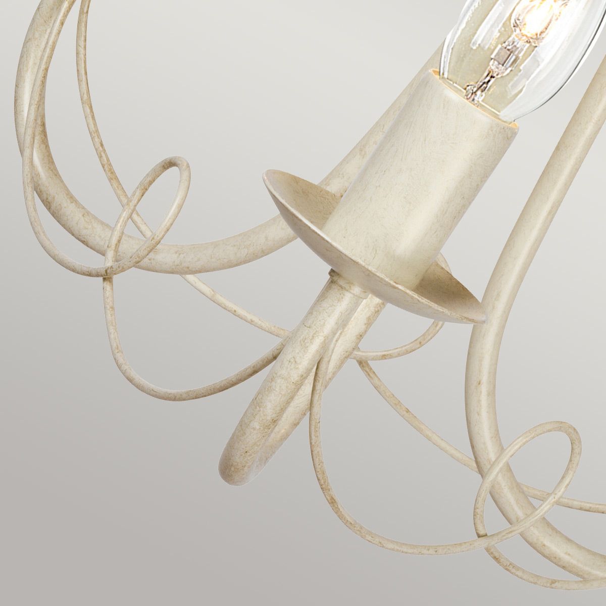 Minster 3 Light Ceiling Chandelier In Ivory And Gold Finish MN3-IV-GOLD