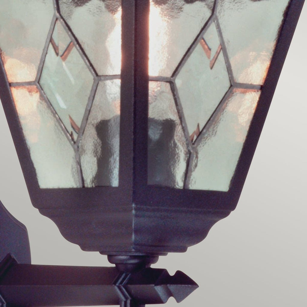 NR1 Norfolk period exterior black wall lantern, IP43