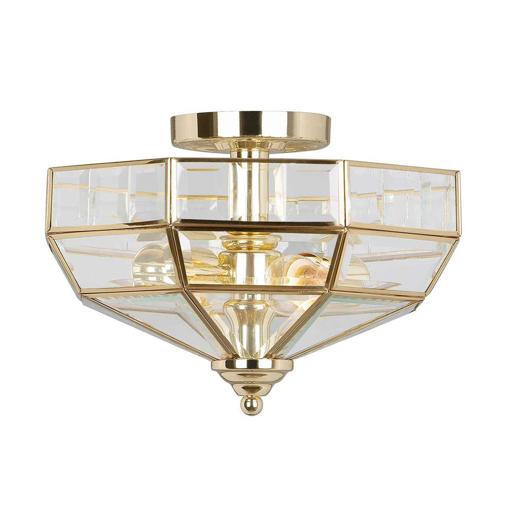 OLD PARK S/F POLISHED BRASS ceiling light Semi Flush