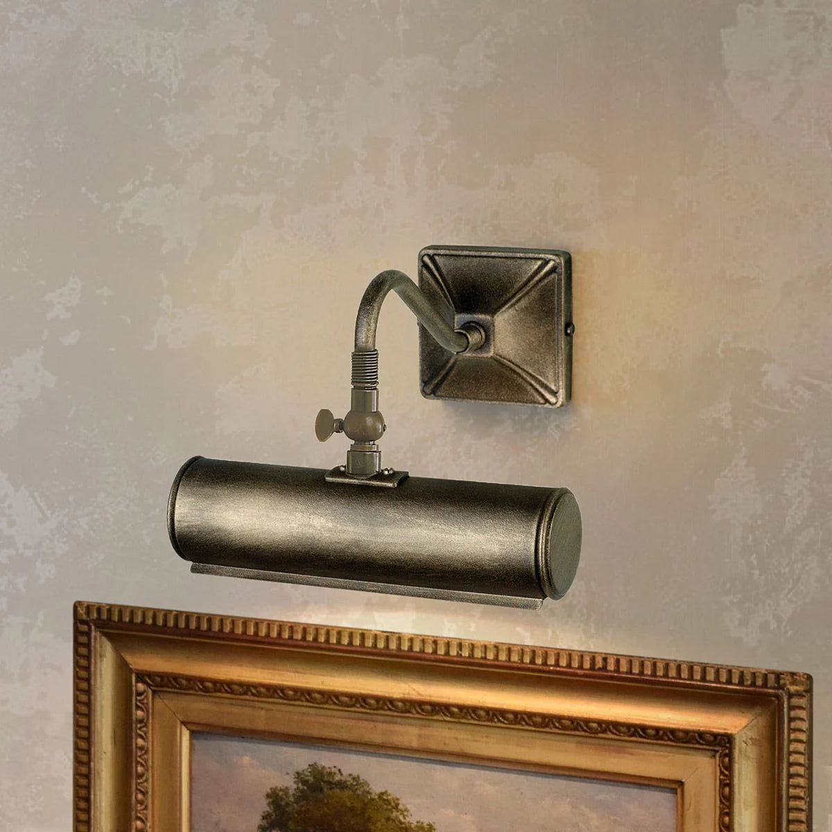 Small Picture Light In Black And Gold Finish PL1-10 BLK-GOLD