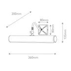 PL1/20 Medium black iron picture light