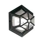 Parish Classic Outdoor Flush Ceiling Lantern In Black Finish IP44 PR12 BLACK