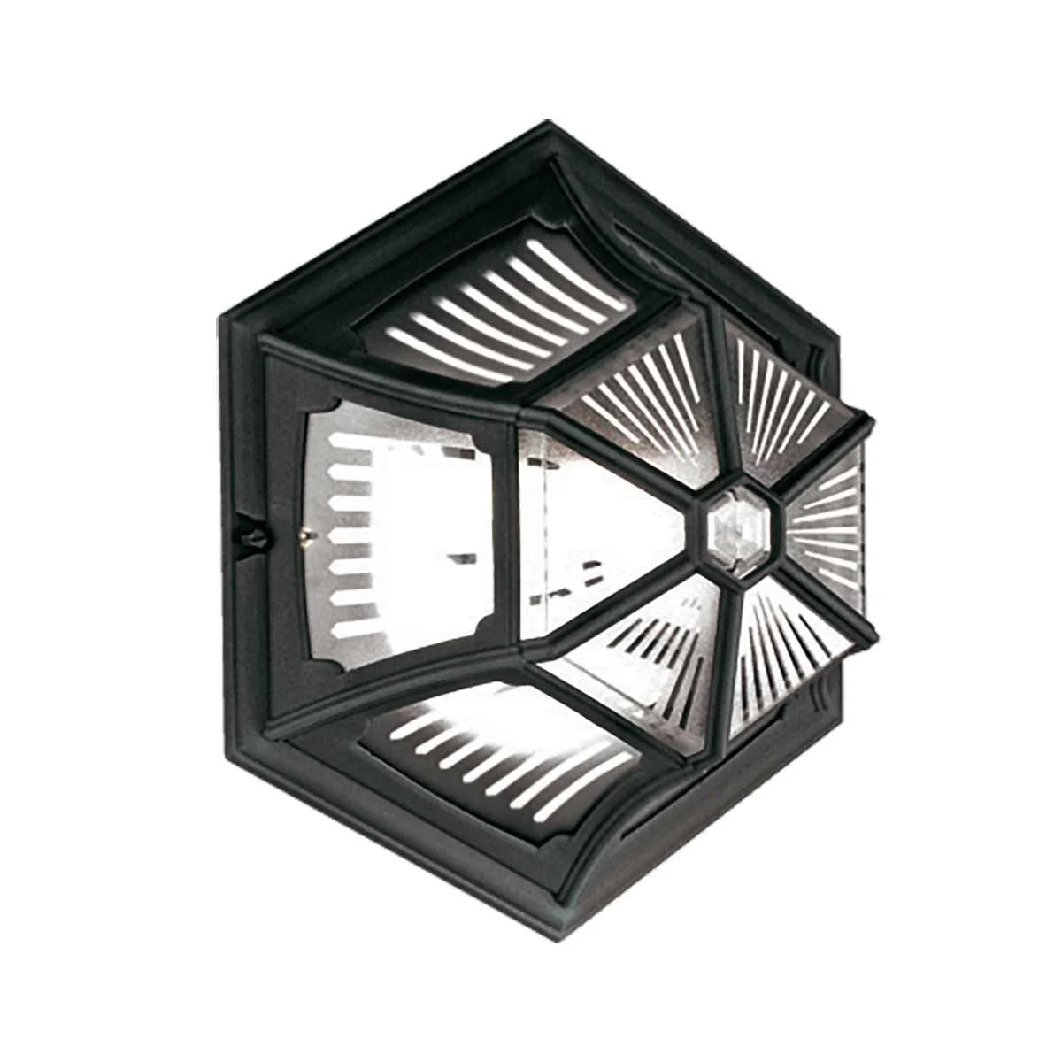 Parish Classic Outdoor Flush Ceiling Lantern In Black Finish IP44 PR12 BLACK