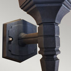 Parish Outdoor Single Wall Lantern In Black Finish IP44 PRM1 BLACK