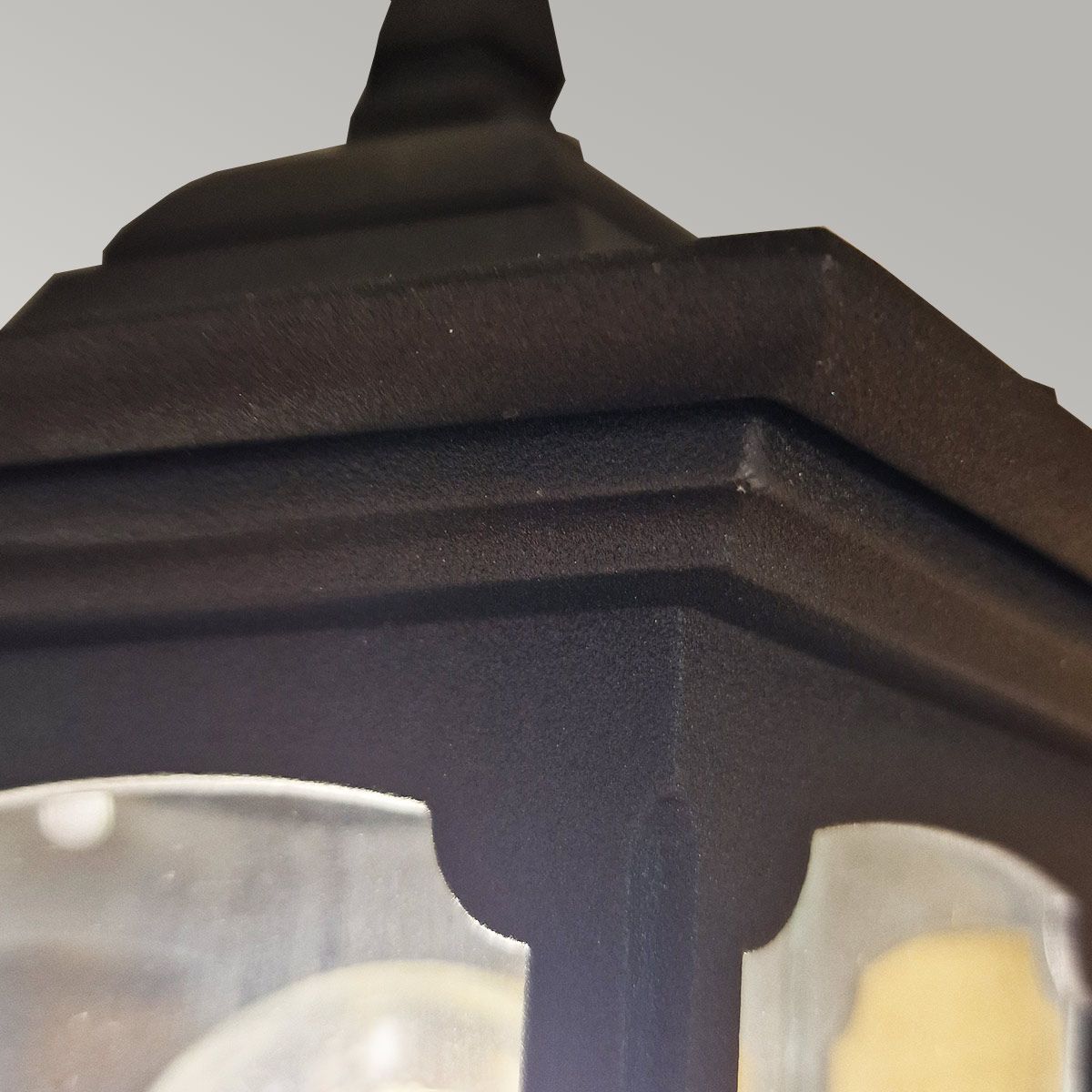 Parish Outdoor Single Wall Lantern In Black Finish IP44 PRM1 BLACK