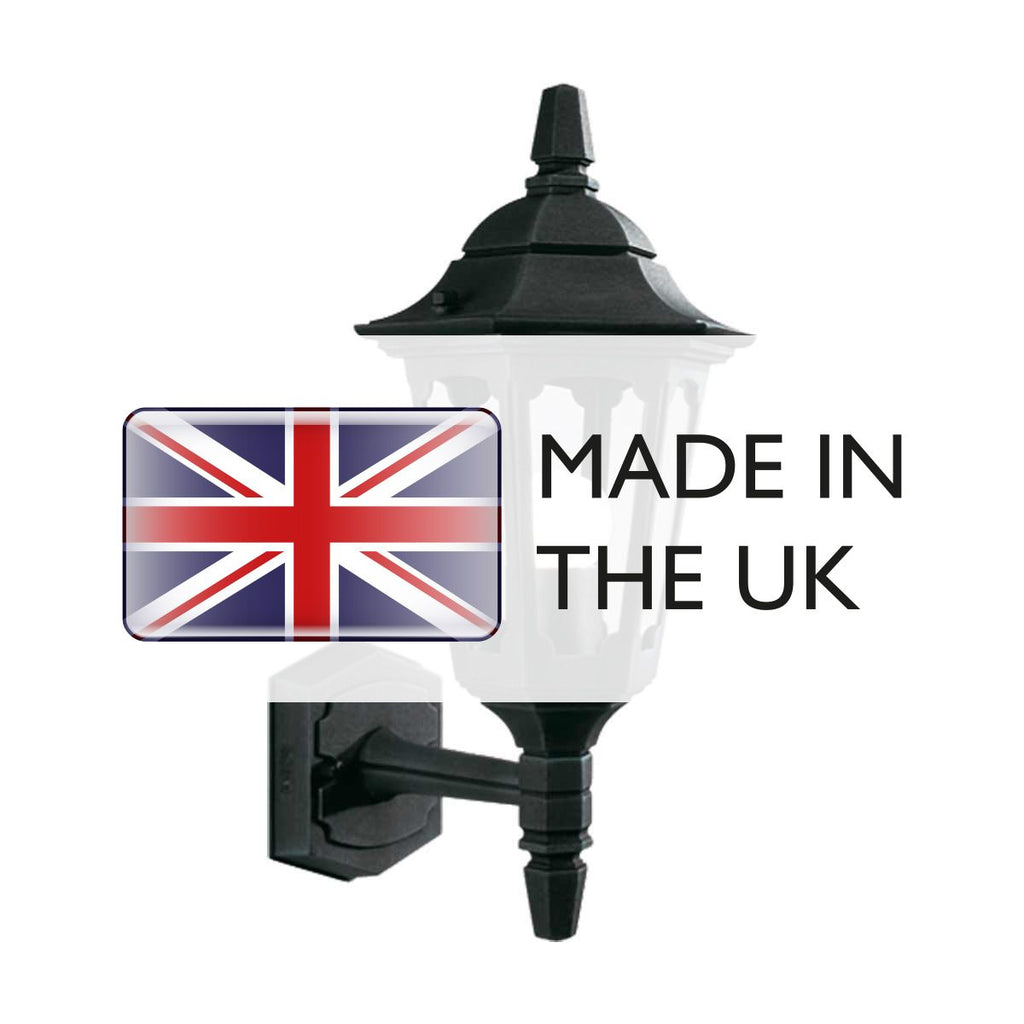 Parish Outdoor Single Wall Lantern In Black Finish IP44 PRM1 BLACK