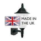 Parish Outdoor Single Wall Lantern In Black Finish IP44 PRM1 BLACK