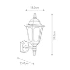 Parish Outdoor Single Wall Lantern In Black Finish IP44 PRM1 BLACK
