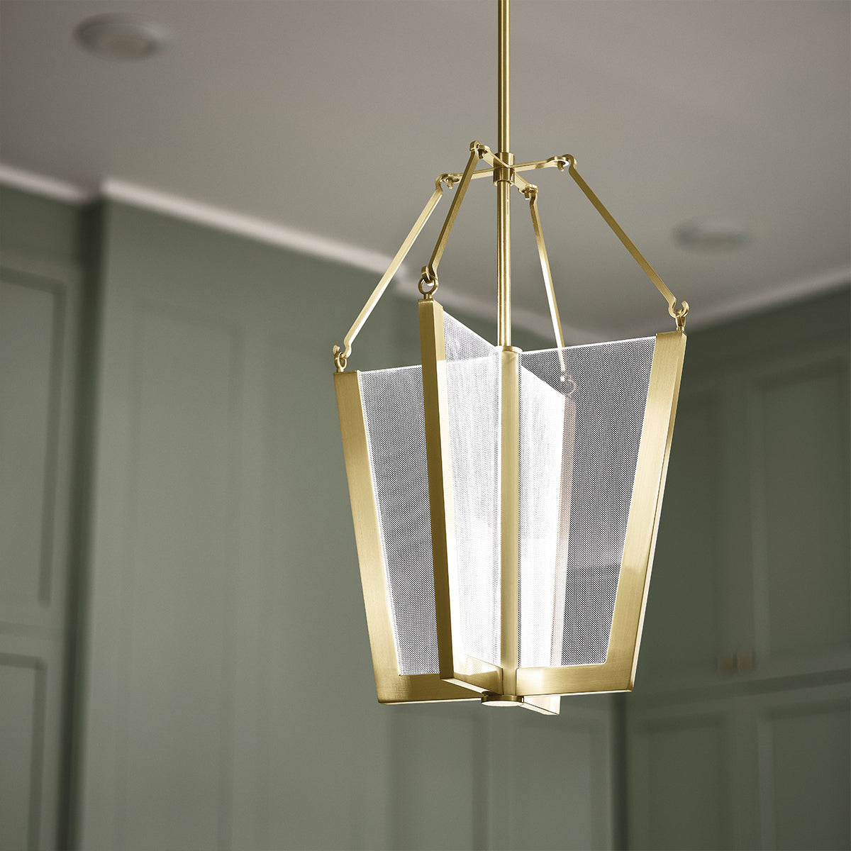 Calters Medium LED Ceiling Pendant Light In Champagne Gold Finish QN-CALTERS-P-M-CG