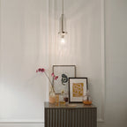 Kimrose Art Deco Mini Ceiling Pendant Light In Polished Nickel Finish QN-KIMROSE-MP-PN