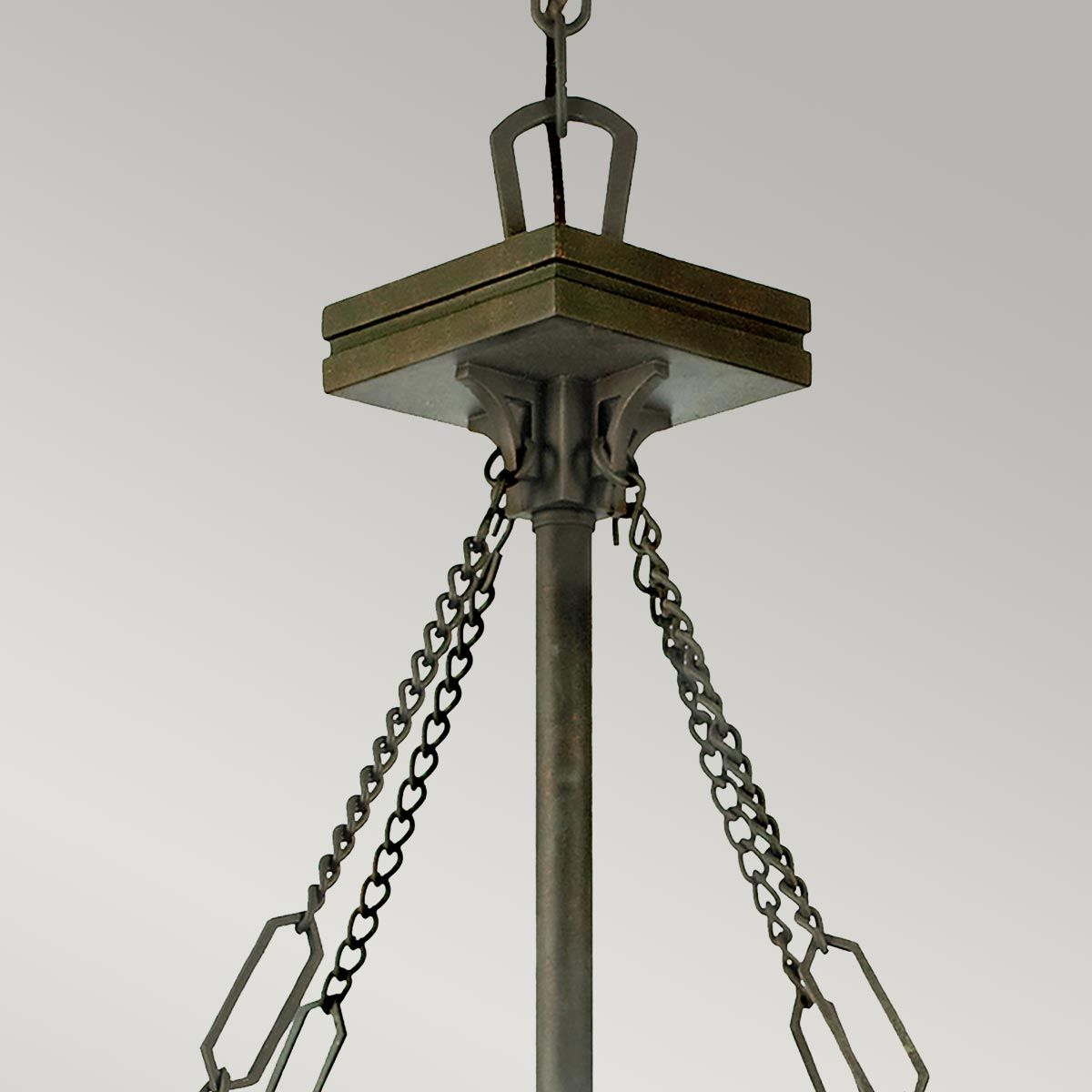 Inglenook 3 Light Tiffany Ceiling Pendant Light in Bronze Finish QZ-INGLENOOK-P-B