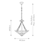 Inglenook 3 Light Tiffany Ceiling Pendant Light in Bronze Finish QZ-INGLENOOK-P-B