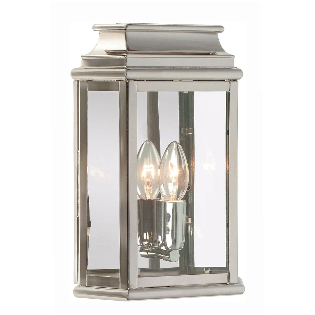 St Martins Solid Brass Outdoor Lantern, Polished Nickel