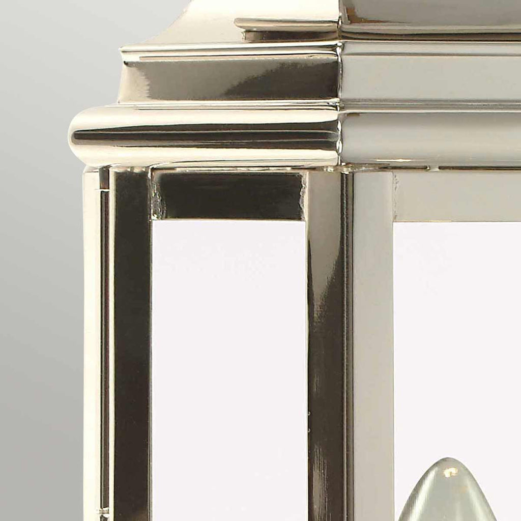 St Martins Solid Brass Outdoor Lantern, Polished Nickel